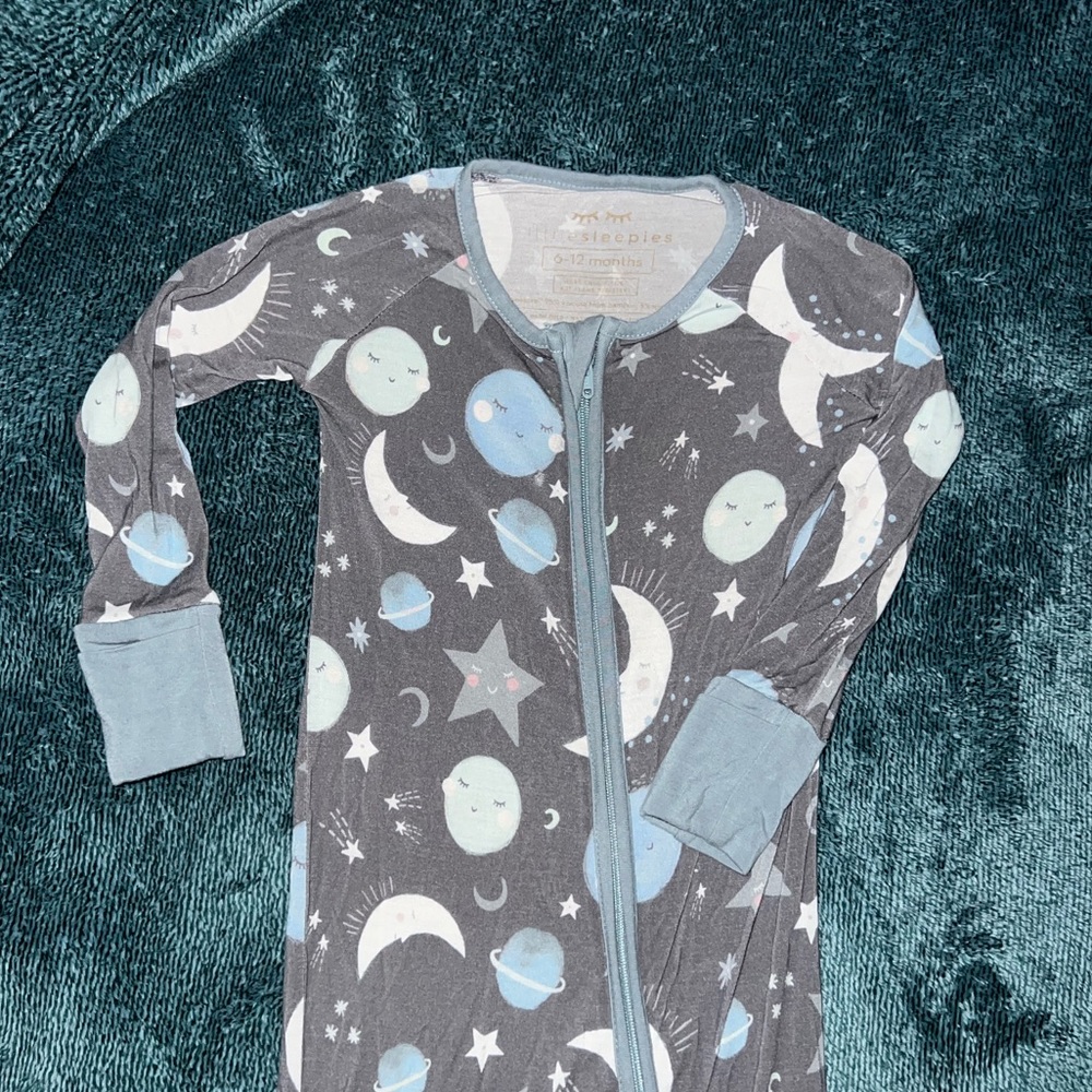 Little Sleepies Moon Print Zippie
